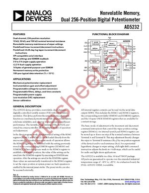 AD5232BRUZ10 datasheet  